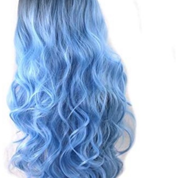 ✨ROYALLE 24” BLUE Cosplay Synthetic CURL Wig *NWT* - Picture 4 of 7